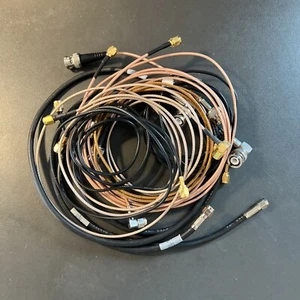 BNC MALE to SMA/SMB Male/Female Coax RF Cable Lot Of 12 Cables Some Pasternack - Picture 1 of 14