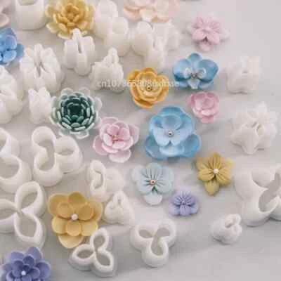 Juego de moldes de arcilla de pétalos de flores hortensia crisantemo para joyería hágalo usted mismo 3 piezas Foto 1 de 4