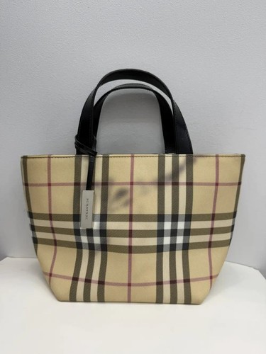 Borsa Burberry London beige Nova check piccola doppio manico