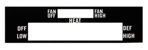 Premium Dash Decal | 1973-74 B-Body Heater Control Gauge Face (NON-AC) - Bild 1 von 1