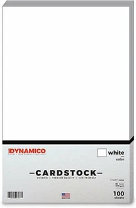 White Bright Color Cardstock, 65lb Cover (176GSM), 11 x 17, 100 Sheets - Picture 1 of 4