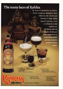 1971 Kahlua: The Many Faces of Kahlua Vintage Print Ad - Picture 1 of 1