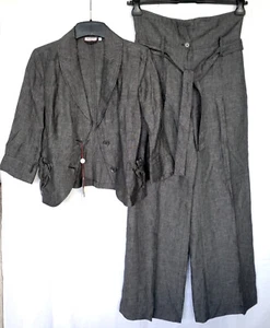 Leinenanzug MAX & Co. Barbuto Hose+Jacke Gr. 36+38 Grau mell. Blazer+Marlene NEU - Bild 1 von 13