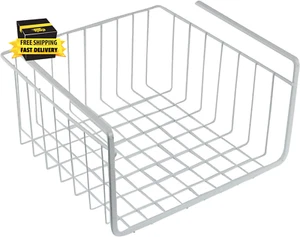White Wire under Shelf Storage Organization Basket 10-Inch ⭐️⭐️⭐️⭐️⭐️ - Picture 1 of 5