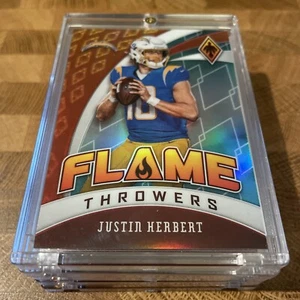 JUSTIN HERBERT PANINI FLAME THROWERS 2020 LOS ANGELES FOOTBALL RC CARD #30 MINT! - Picture 1 of 2