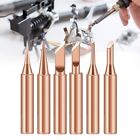 Reliable Pure Copper Soldering Iron Tips 6Pcs 900Mt For 936 Rework Station