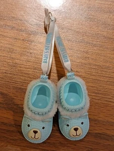 Zapato de bebé Hallmark Keepsake 2019 primer adorno azul de Navidad - Imagen 1 de 3
