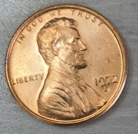 1972-S Lincoln Memorial Penny Uncirculated US One Cent Coin Cover