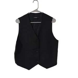 Automet Mens Black Linen & Rayon Vest Size L - Picture 1 of 10