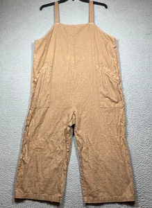 Universal Thread Jumpsuit Damen XXL braun gerades Bein Leinenmischung Relaxed - Bild 1 von 9