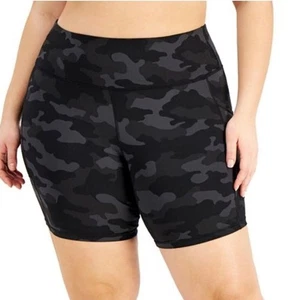 Ideology Camo Black Plus Compression 7" Bike Shorts 2X NEW 100141823WN - Picture 1 of 2