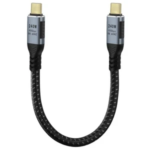 USB4.0 240W Type C Fast Charging Cable 0.2M 8K 60Hz HD 40Gbps Nylon Braided - Picture 1 of 7