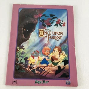 Libro para colorear Tree Top Once Upon a Forest vintage dorado 1993 Russell Michelle - Imagen 1 de 7