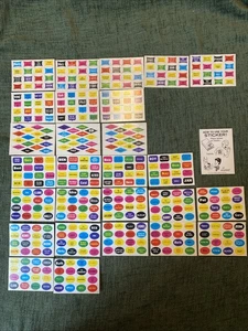 A&BC-Mickey Takers Stickers, Joblot Of 27 Plus Rare Instruction Card 70s E185 - Foto 1 di 9