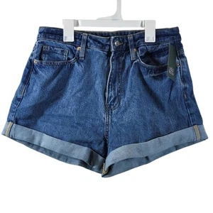Wild Fable Blue Denim Hi Rise Mom Shorts, Sz 8, 29 Waist, NWT - Picture 1 of 7