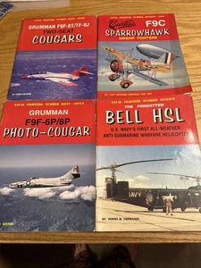 Lot of 4 Naval Fighters 2 Grumman F9F Cougars; Curtiss F9C Sparrowhawk; Bell HSL - Imagen 1 de 9