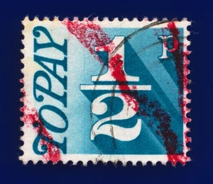 SG D77 1971 1/2p Turquesa-Azul Especificación Z48 CDS Parcial Centro Este Buen Usado Cijz - Imagen 1 de 1
