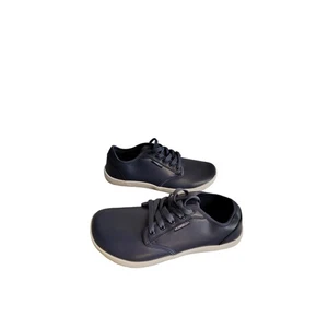 Scarpe minimaliste Hobibear blu navy in pelle a piedi nudi - Foto 1 di 9