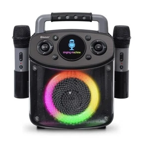 Singing Machine Sparkle Bluetooth LED Lights Karaoke System, SML294BK, Black - Picture 1 of 3