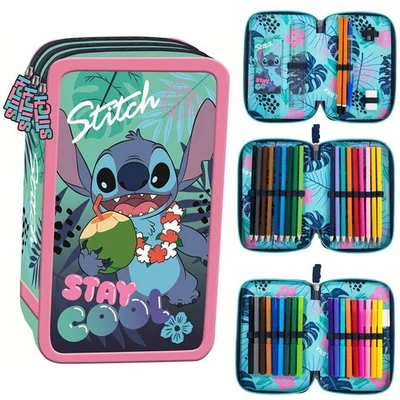 ST.MAJEWSKI STITCH Federmäppchen STAY COOL – 3-fach – mit reichhaltiger Füllung