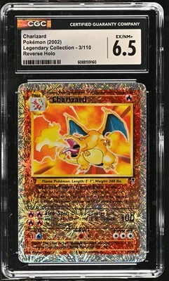 CGC 6.5 Charizard 2002 Legendary (Collection) 3/110 Reverse Holo Pokemon Card - Image 1 of 2