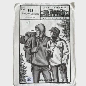 Stretch & Sew Sewing Pattern 193 Unisex Pullover Yoked JACKET Fleece Sz 30-46" - Picture 1 of 4