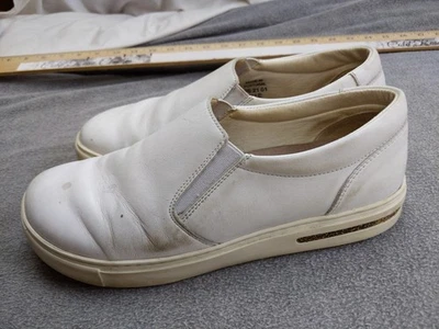 Zapato Birkenstock Hombre 8 Mujer 10 Cuero Blanco Sin Cordones Cómodo Caminar Portugal Foto 1 de 4