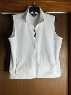Chaleco Woolrich para mujer XL P blanco polar cremallera Foto 1 de 4