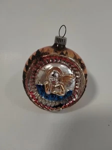 Vintage West Germany Indent Glass Angel Christmas Ornament - Picture 1 of 13