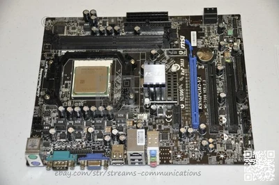 Placa madre de computadora MSi K9N6PGM2 PC/AMD de escritorio con CPU AMD Athlon 64 Foto 1 de 4