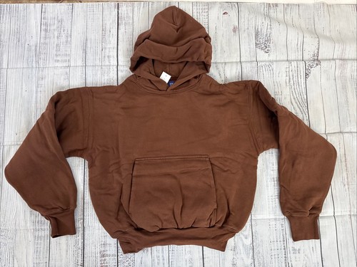 Felpa con cappuccio doppio strato Yeezy YZY Gap X Balenciaga taglia S small nuova marrone