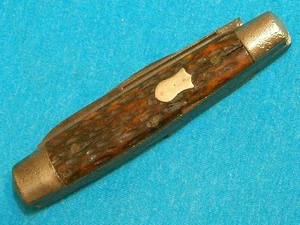 RARE ANTIQUE 1822-1890 BALDWIN CUTLERY HDW NEW ORLEANS BONE TEXAS MOOSE KNIFE - Picture 1 of 17
