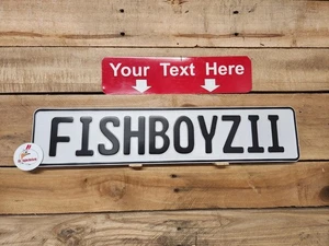 ALL WHITE Euro, europäisches Nummernschild. Geprägt - JEDER TEXT, ETIKETT, BMW, CUSTOM - Bild 1 von 2