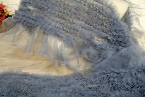 Plissiert Röcke Damen Kleid Stoff Mehrlagiger Saum Kostüm Spitzenrand 0.5 M - Bild 1 von 6