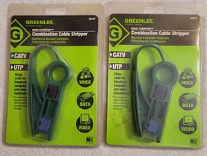 GREENLEE 45677 COMBINATION CABLE STRIPPER KWIK STRIPPER (QTY 2) NIP NOS - Picture 1 of 3