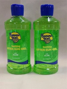 Paquete de 2 paquetes de gel calmante después del sol de aloe vera para bote plátano, 8 fl oz - Imagen 1 de 1