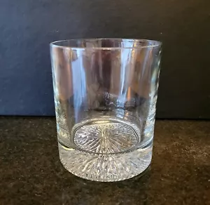 Vintage Whiskey Glass Heavy Base Indented Tree Bark Design Base Height 9.5cm - Picture 1 of 9