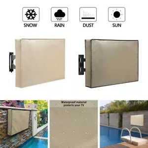 30-85inch Outdoor TV Cover Waterproof Dustproof 600D Heavy Duty Screen Protector - Picture 1 of 18