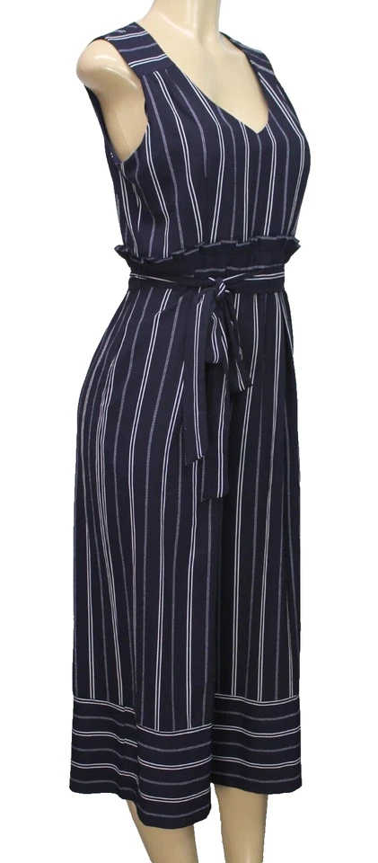 Mono para mujer Jessica Howard sin mangas rayas elásticas azul marino talla 6 Foto 1 de 4