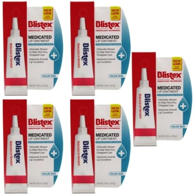 Ungüento medicado para labios Blistex, protector labial 0,35 OZ, 5 piezas Foto 1 de 3