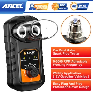 ANCEL SP21 12V Dual Hole Spark Plug Tester Diagnostic Ignition Coil Tester Tool - Picture 1 of 16