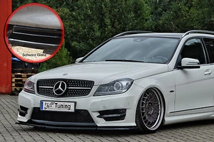 Espada alerón delantero ABS Mercedes Clase C W204 AMG ABE negro brillante - Imagen 1 de 3
