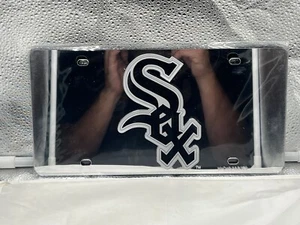 Chicago White Sox MLB Silver Lasercut License Plate Wincraft - Picture 1 of 1