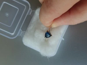 anello argento tanzanite pietra triangolare misura 23 - Foto 1 di 4