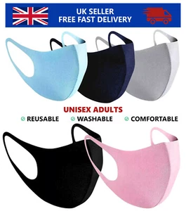 Erwachsene Unisex 3D Gesichtsmaske Mundschutz Schutzhülle waschbar wiederverwendbar - Bild 1 von 16