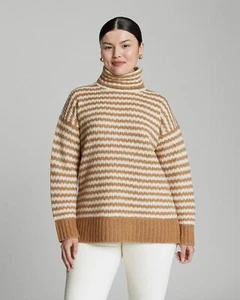 Everlane Women's The Cloud Turtleneck Sweater Wool/Alpaca Camel Brown $165 Small - Picture 1 of 6