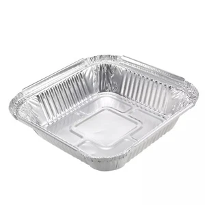 Sartenes de papel de aluminio de 6,3" x 6,3", bandejas desechables de 15 oz contenedores 20 un. - Imagen 1 de 4