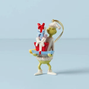 Lenox China "GRINCH WITH ALL THE GIFTS" Christmas Ornament - N/O - Picture 1 of 1