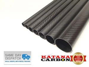 Matt 1 x OD 18mm x ID 16mm x Length 500mm 3k Carbon Fiber Tube (Roll Wrapped) - Picture 1 of 9
