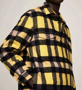Tommy Hilfiger Wool Blend Check Button Pocket Overshirt Sz Small, NEW With Tags - Picture 1 of 10